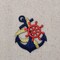 Navy Blue Anchor, Red Ship&#x27;s Wheel, Nautical, Embroidered Iron on Patch